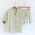 Women’s Cotton Pajama Set – Summer Lapel Sleepwear short sleeve print Women’s Cotton Pajama Set