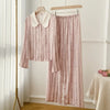 Women’s Satin 2-Piece Pajama Set – V-Neck Loose Loungewear Pink Satin 2-Piece Pajama Set