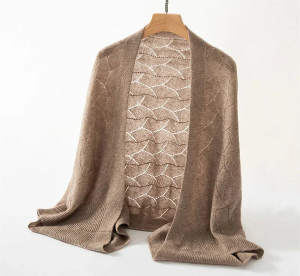 Wool Cashmere Shawl for Women – Soft Warm Wrap 02 Brown Cashmere Wool Cashmere Shawl for Women – Soft Warm Wrap