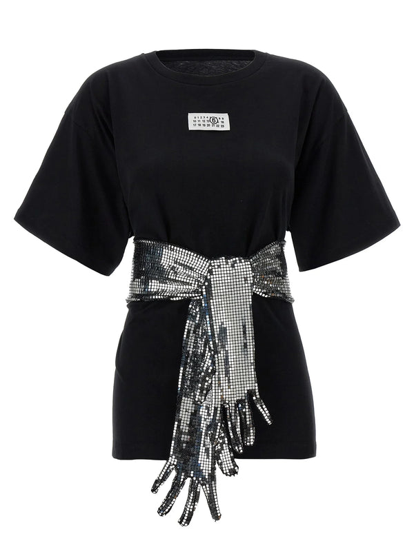 Mm6 Maison Margiela Sequin Gloves T-shirt