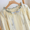 Women’s Cotton Crepe Lace Pajama Set – Autumn Sleepwear Women’s Cotton Crepe Lace Pajama Set