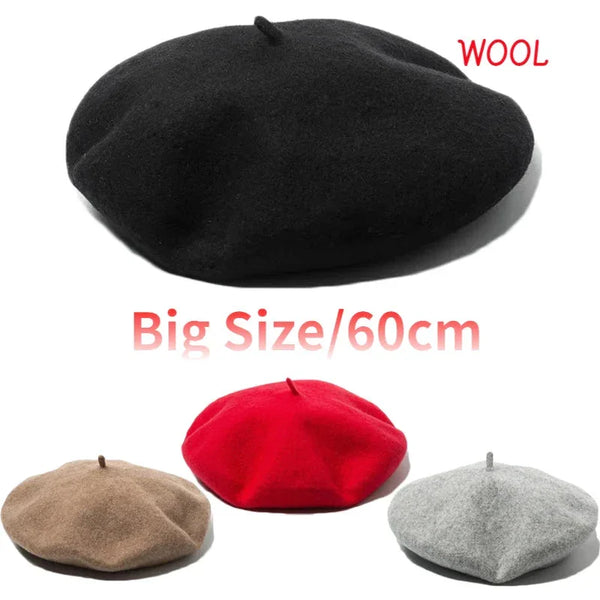 Unisex Wool Beret – Large Winter Hat Unisex Wool Beret – Large Winter Hat