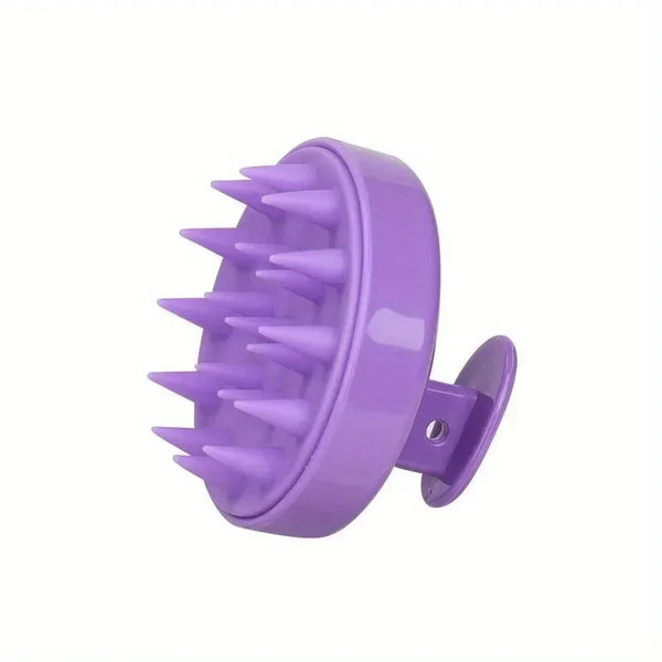 Silicone Scalp Massage Brush Purple A Silicone Scalp Massage Brush