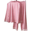 Women’s Pink Striped 2PCS Satin Pajama Set Pink Striped 2PCS Satin Pajama Set