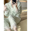 Women’s Satin Floral Pajama Set – 2-Piece Lounge Wea Women’s Satin Floral Pajama Set