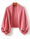100% Wool Knitted Cape Shawl Pink 100% Wool Knitted Cape Shawl