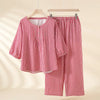 Cotton Plaid 3/4 Sleeve Pajama Set Cotton Plaid 3/4 Sleeve Pajama Set