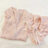 Summer Cotton Pajama Set – Short Sleeve Two-Piece Pink Sleepwear Short Sleeve Two-Piece Pink Sleepwear