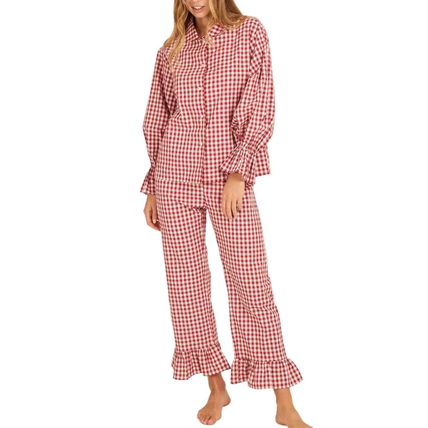 Women’s Plaid Long Sleeve Pajama Set Long Sleeve Pajama Set