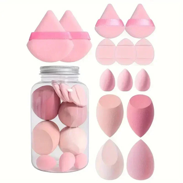 Makeup Sponge Set 14Pcs Pink in box Makeup Sponges