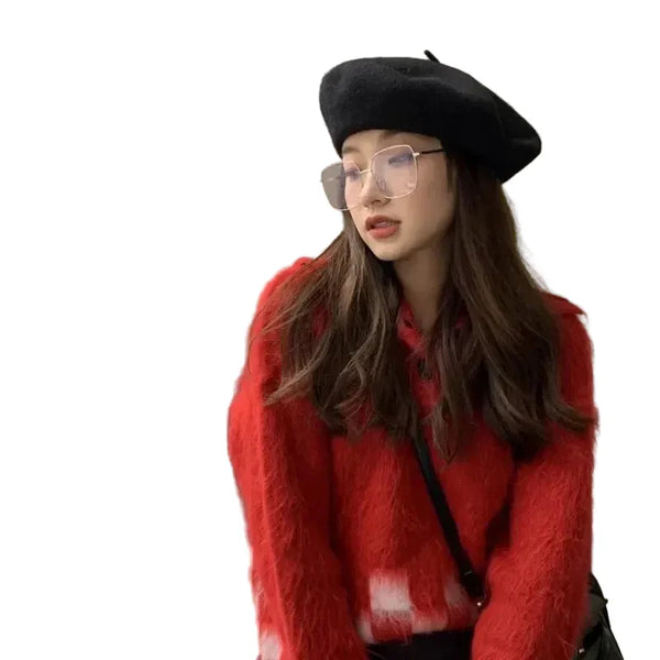 Unisex Wool Beret – Large Winter Hat Unisex Wool Beret – Large Winter Hat