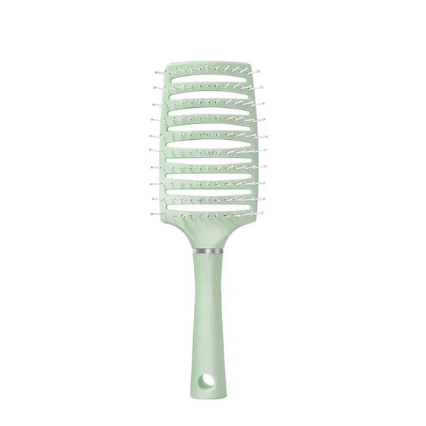 Wide Tooth Detangling Brush for Wet & Curly Hair Green Hair Brush