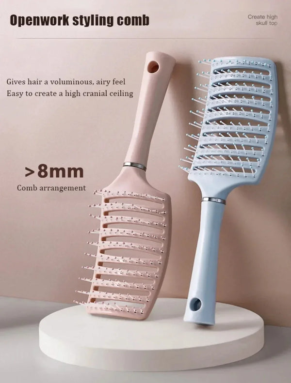 Wide Tooth Detangling Brush for Wet & Curly Hair - Bellezzawow