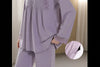 Modal Cotton Pajamas for Women Long-sleeved V-neck Home Clothes Elegant Lace Can Be Worn on the Outside Loose Suit