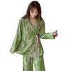Women’s Satin Floral Pajama Set – 2-Piece Lounge Wea Women’s Satin Floral Pajama Set