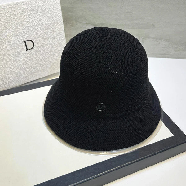 Women Summer Bucket Hat – Korea Designer Panama black Women Summer Bucket Hat