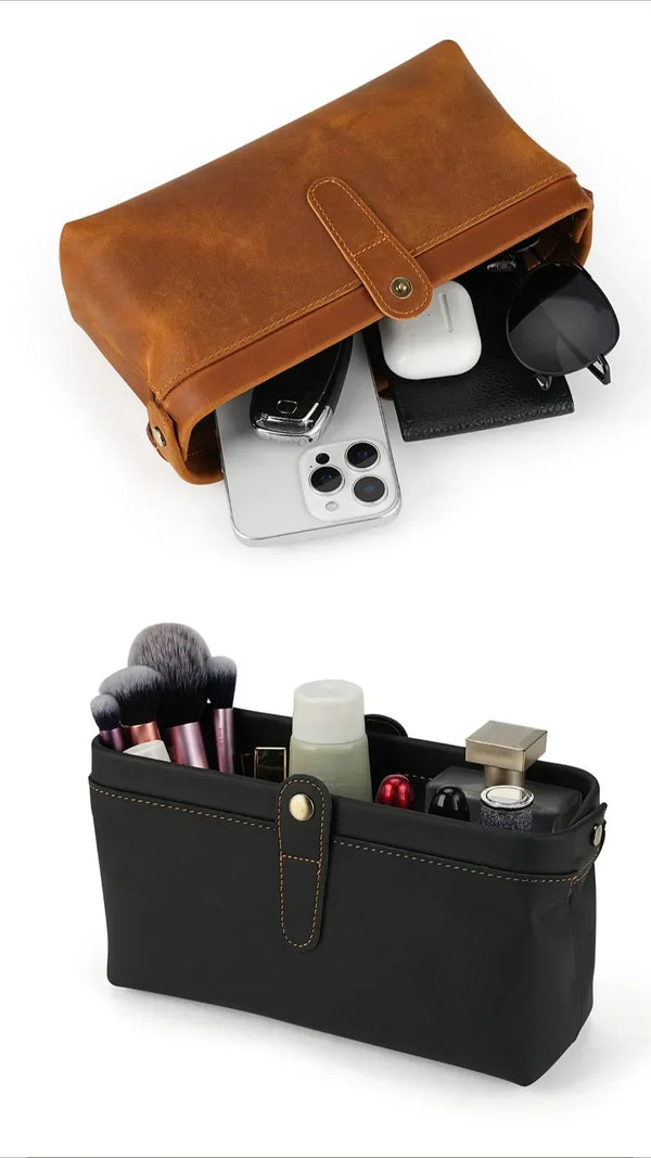 Genuine Leather Cosmetic Bag Leather Cosmetic Bag
