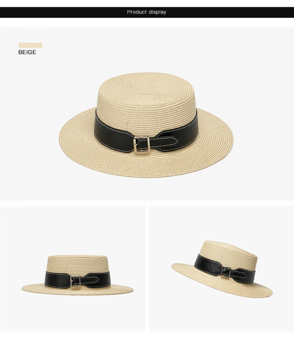 Women Straw Sun Hat – Summer Handmade Cap Women Straw Sun Hat