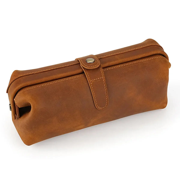 Genuine Leather Cosmetic Bag 7025brown Leather Cosmetic Bag
