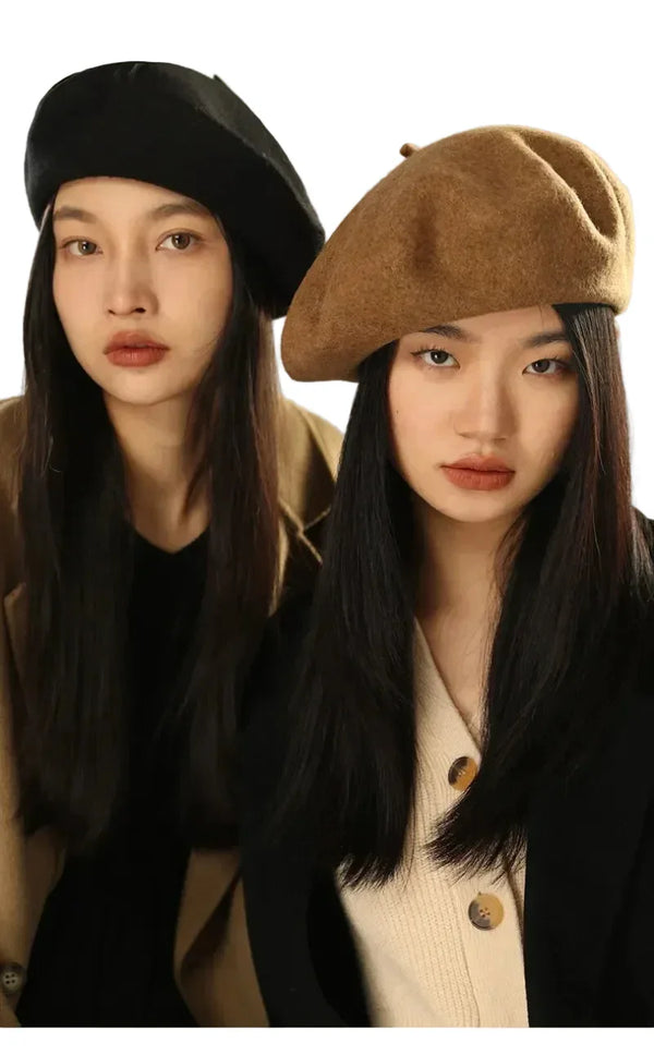 Unisex Wool Beret – Large Winter Hat Unisex Wool Beret – Large Winter Hat