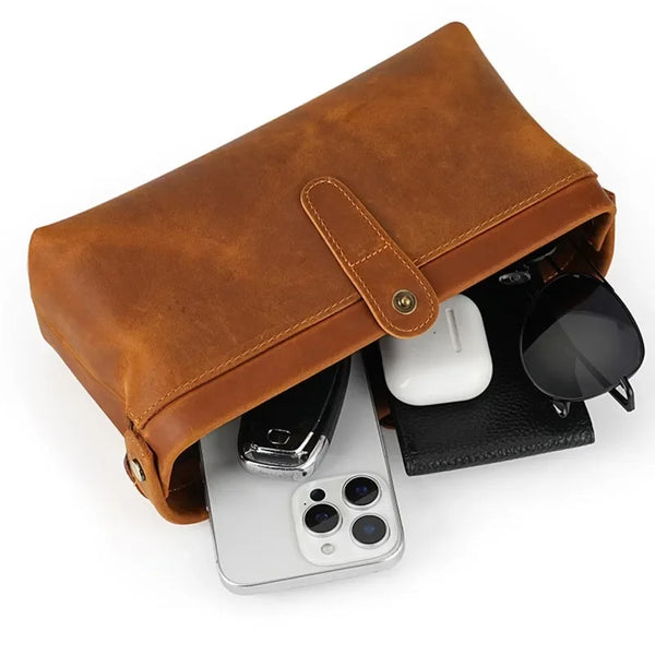 Genuine Leather Cosmetic Bag Leather Cosmetic Bag