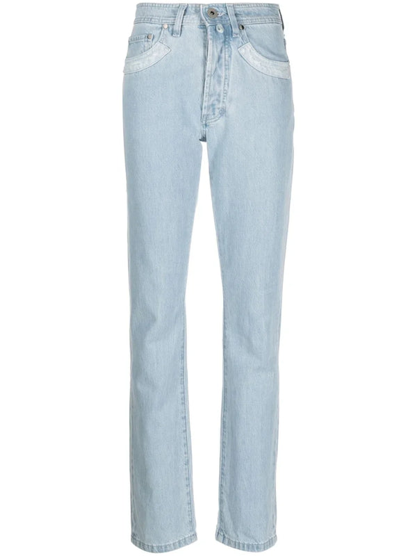 032C 032C Patchwork organic cotton jeans
