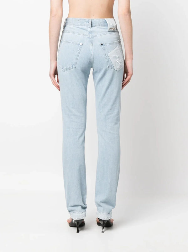 032C 032C Patchwork organic cotton jeans