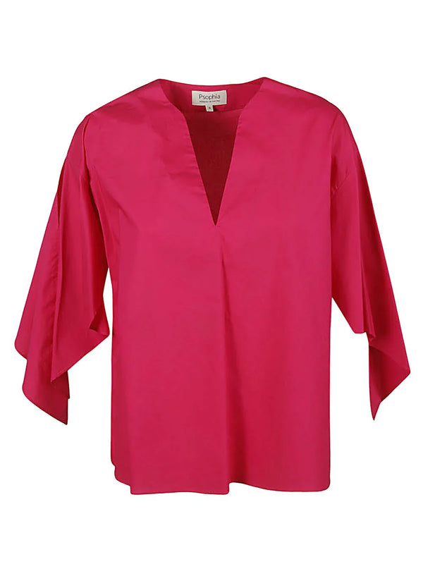 Psophia Psophia Cotton v-neck top