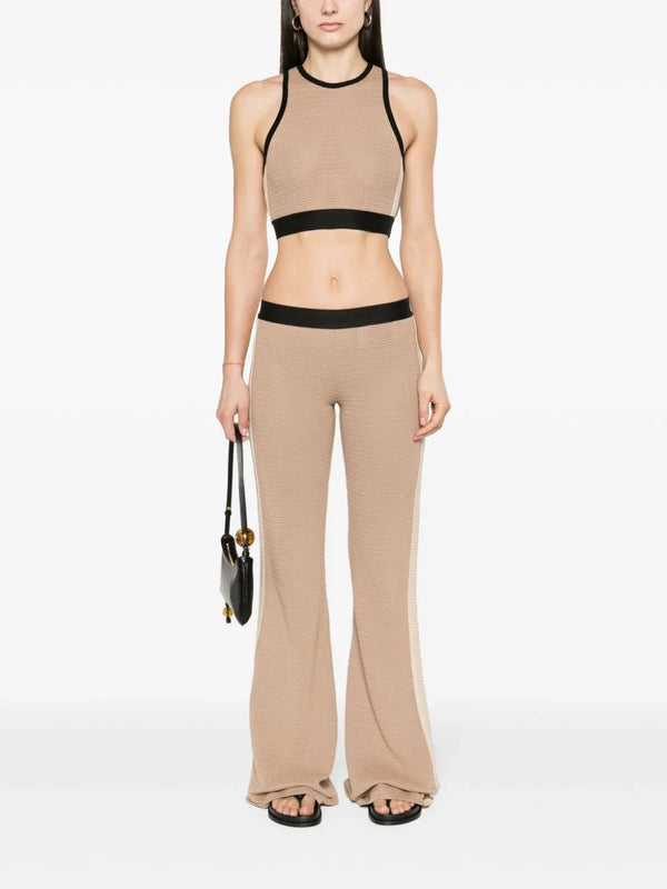 Palm Angels Palm Angels Logo tape knitted trousers