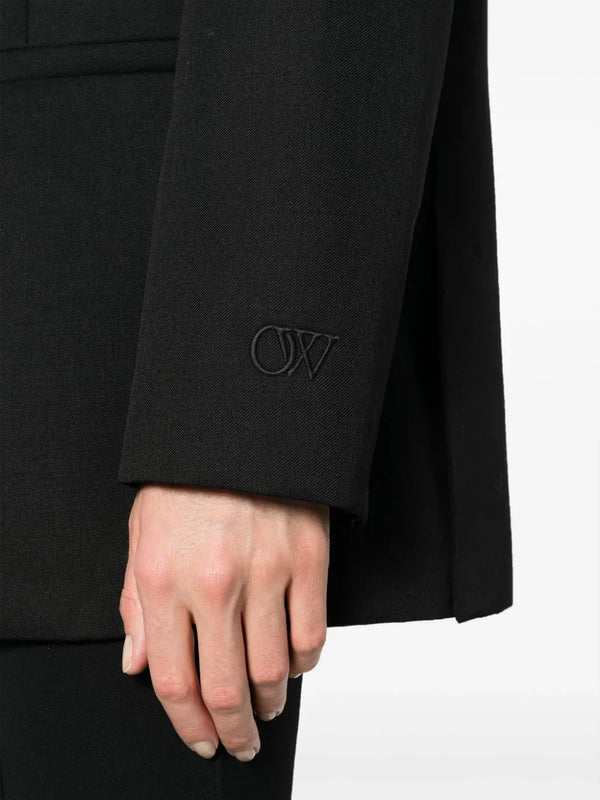Off White Off White single-breasted virgin-wool blazer