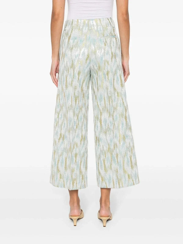 Erika Cavallini Semi-Couture Erika Cavallini Semi-Couture Printed cropped trousers