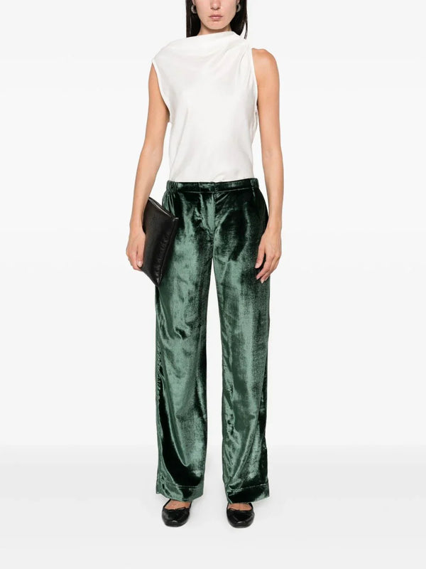 F.R.S . F.R.S . Velvet high-waisted trousers
