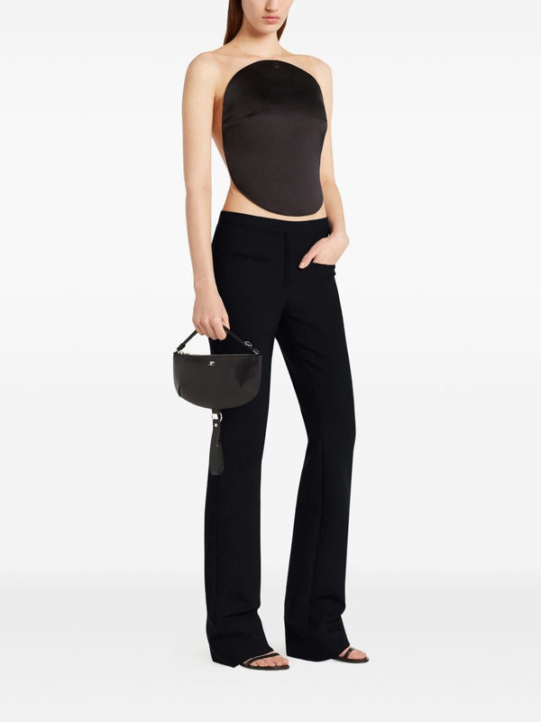 Courreges Pre Courreges Pre half-moon leather shoulder bag