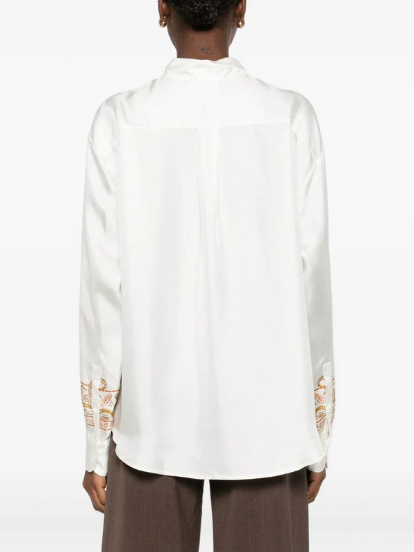 Pierre Louis Mascia Pierre Louis Mascia Embroidered silk shirt