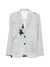 Printed single-breasted blazer jacket