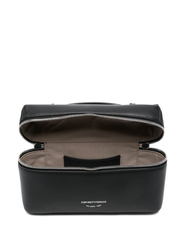 Emporio Armani Emporio Armani Nappa Leather Shoulder Vanity Case