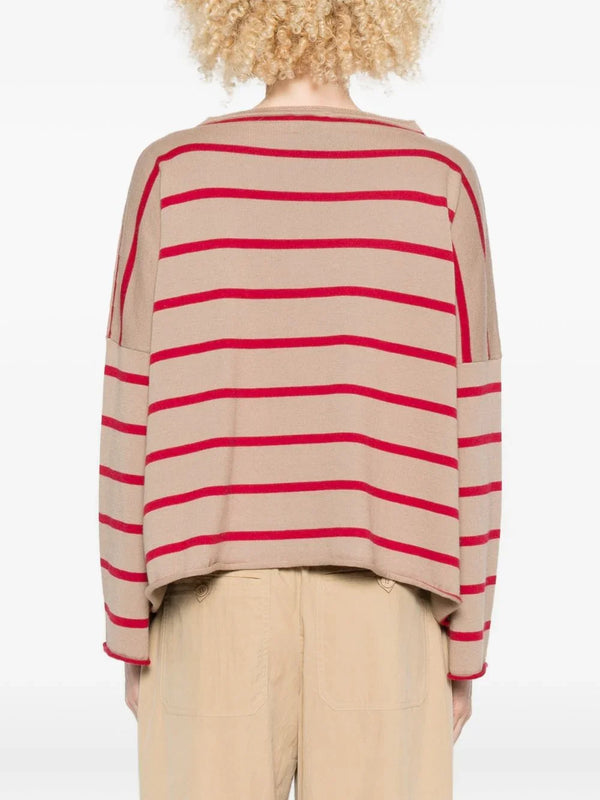 Beyou Beyou Cashmere and cotton striped sweater