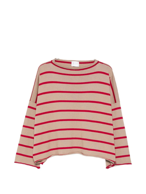Beyou Beyou Cashmere and cotton striped sweater