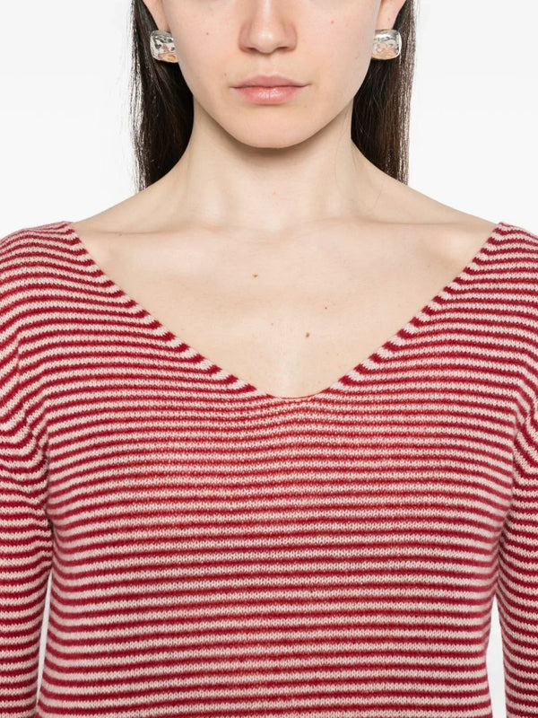 Beyou Beyou V-neck long sleeves Cashmere v-necked sweater