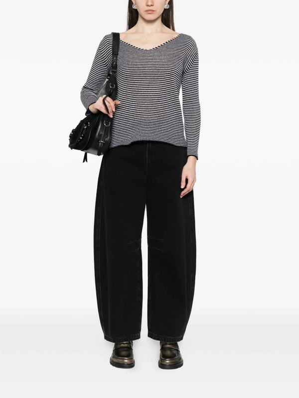 Beyou Beyou V-neck long sleeves Cashmere v-necked sweater