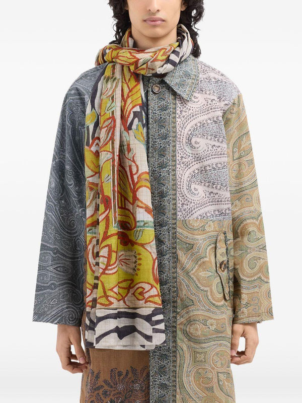 Pierre Louis Mascia Pierre Louis Mascia Printed silk and cotton scarf