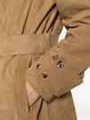 Golden Goose Golden Goose Suede leather trench coat