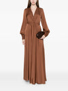 A-line skirt Palm Beach silk maxi dress