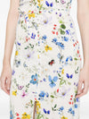 Alice + Olivia Alice + Olivia V-neck ruffles slit Tara printed long dress
