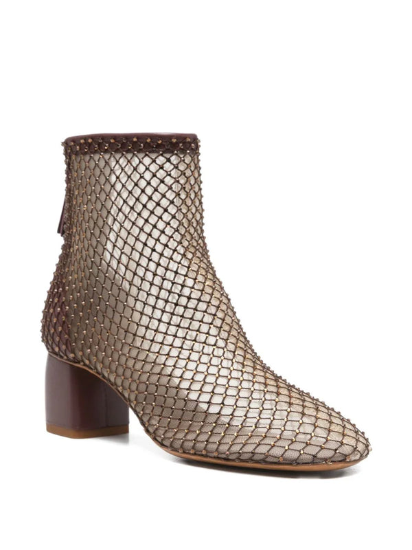 Forte Forte Forte Forte Strass mesh ankle boots