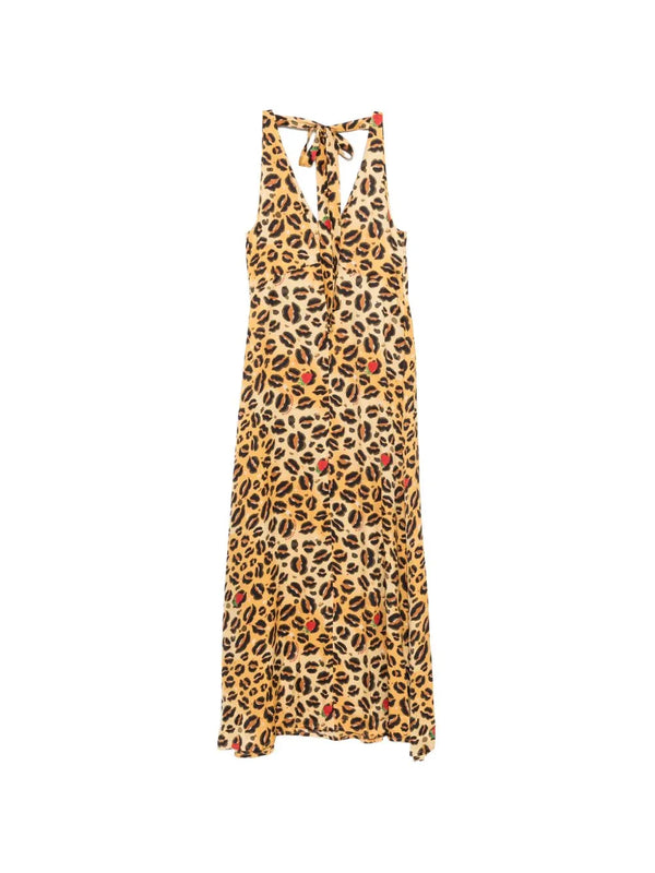 Alessandro Enriquez Alessandro Enriquez V-neck Printed long dress