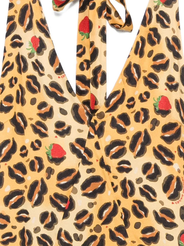 Alessandro Enriquez Alessandro Enriquez V-neck Printed long dress
