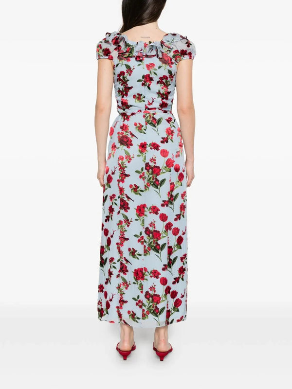 Alice + Olivia Alice + Olivia Tara printed long dress