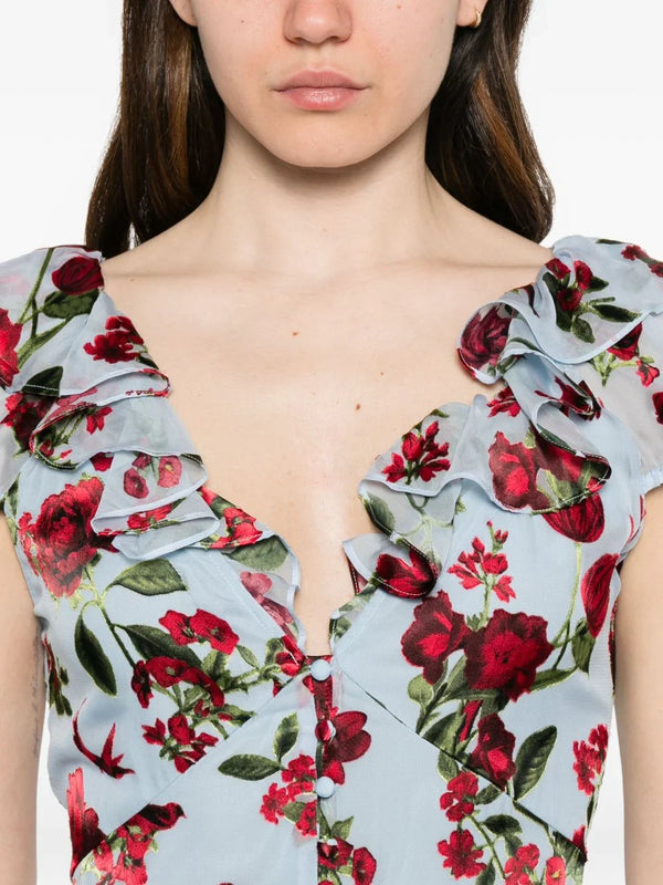 Alice + Olivia Alice + Olivia Tara printed long dress
