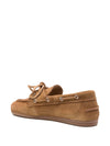 032C 032C Silk & Nylon Leather boat loafers